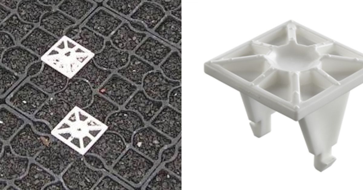 Ecoraster parkeernagel 50mm H | 80x80mm | Braecke