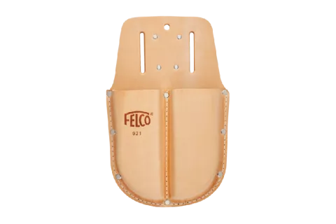 Felco echtlederen dubbel etui 'plat' (F.921)